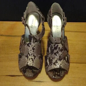 Anne Klein‎ iflex faux snake skin heels size 7M